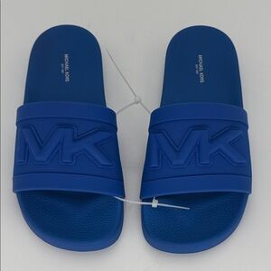 Michael Kors Vibrant Blue Jake Slide Sandals Men’s Size 8 NWOB